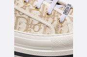 Walk'n'Dior Platform Sneaker Gold-Tone Dior Oblique Cotton with Metallic Thread Embroidery - KCK385OBL_S49K - 6