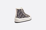 Walk'n'Dior High-Top Platform Sneaker Deep Blue Dior Oblique Embroidered Cotton - KCK382POB_S56B - 6