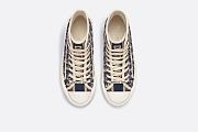 Walk'n'Dior High-Top Platform Sneaker Deep Blue Dior Oblique Embroidered Cotton - KCK382POB_S56B - 2