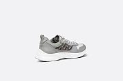 Dior B25 Runner Sneaker Gray and White Smooth Calfskin with Beige and Black Dior Oblique Jacquard - 3SN299ZIR_H165 - 2