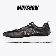 Dior B25 Runner Sneaker Black Smooth Calfskin and Beige and Black Dior Oblique Jacquard - 3SN299ZIR_H965 - 1