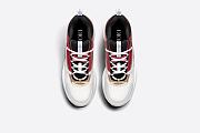 Dior B22 Sneaker White and Black Technical Mesh with Burgundy, White and Gold-Tone Calfskin - 3SN231ZTA_H360 - 4