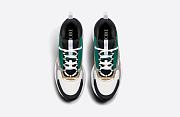 Dior B22 Sneaker White and Black Technical Mesh with Green, White and Gold-Tone Calfskin - 3SN231ZTA_H668 - 3