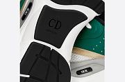 Dior B22 Sneaker White and Black Technical Mesh with Green, White and Gold-Tone Calfskin - 3SN231ZTA_H668 - 2