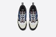 Dior B22 Sneaker White and Gray Technical Mesh with Blue, Black and Gray Calfskin - 3SN231YUL_H569 - 3