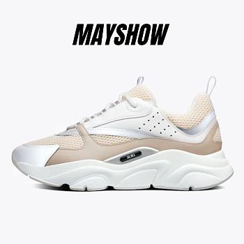 Dior B22 Sneaker Cream Technical Mesh with Beige and White Smooth Calfskin - 3SN231YXX_H160