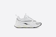 Dior B22 Sneaker White Technical Mesh with White and Silver-Tone Calfskin - 3SN231YJG_H000 - 3