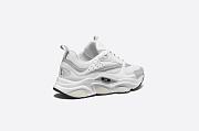 Dior B22 Sneaker White Technical Mesh with White and Silver-Tone Calfskin - 3SN231YJG_H000 - 4