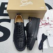 Christian Louboutin Louis Junior Spikes Flat Black - 2