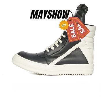 Rick Owens Strobe Geobasket High Black Milk