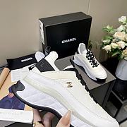 Chanel Low Top Trainer Velvet Ivory  - 4