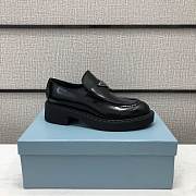 Prada Black Chocolate brushed leather loafers - 3