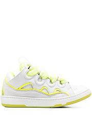 Lanvin Leather Curb White Fluorescent Yellow - 3