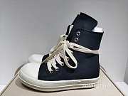 Rick Owens DRKSHDW Black Canvas High Top Shoes - 6