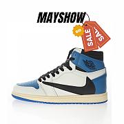 Air Jordan 1 High Travis Scott Fragment Military Blue  - 1