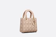 Small Lady Dior My Abcdior Bag Caramel Beige Cannage Lambskin 20 x 17 x 8 cm - 4